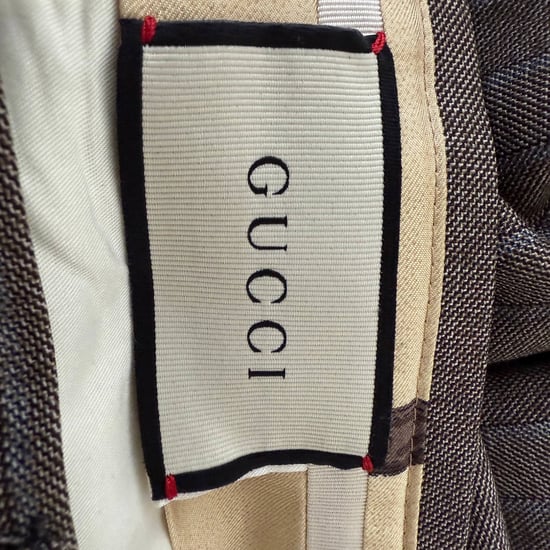 Gucci Fischgrätstreifenhose aus brauner Wolle - Image 3