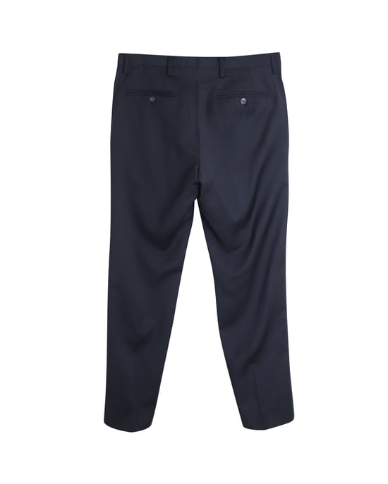 Kenzo Nadelstreifen-Stoffhose aus grauer Wolle - Image 2