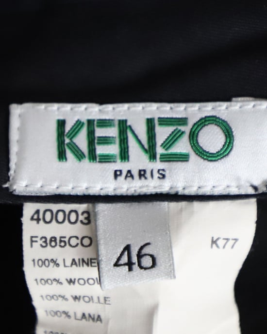 Kenzo Nadelstreifen-Stoffhose aus grauer Wolle - Image 4