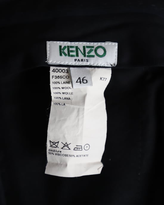 Kenzo Nadelstreifen-Stoffhose aus grauer Wolle - Image 5