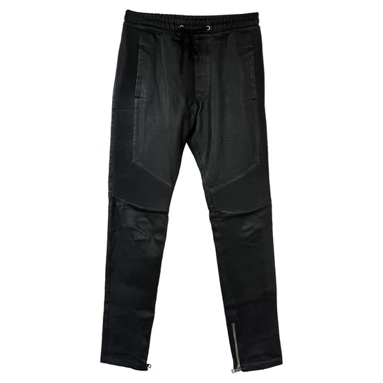 Balmain Schwarzleder Jogginghose - Image 1