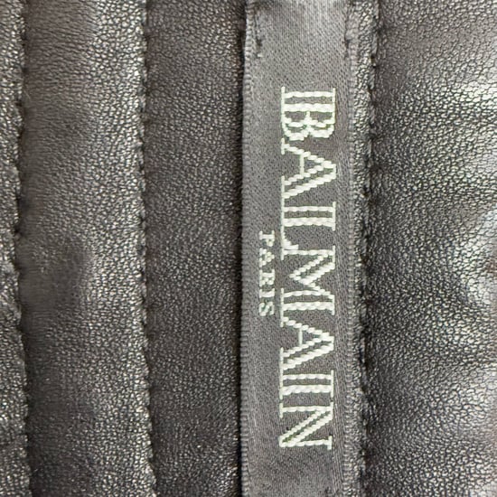 Balmain Schwarzleder Jogginghose - Image 4