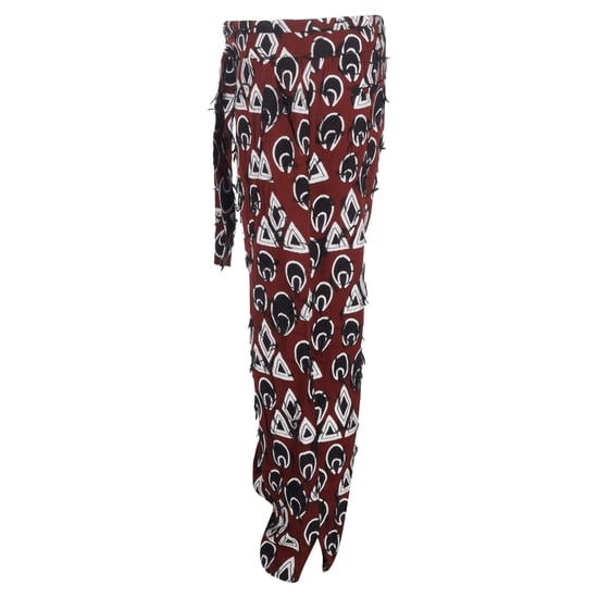 Chloé Bedruckte Culotte mit Kordelzug aus burgunderfarbener Viskose - Image 2