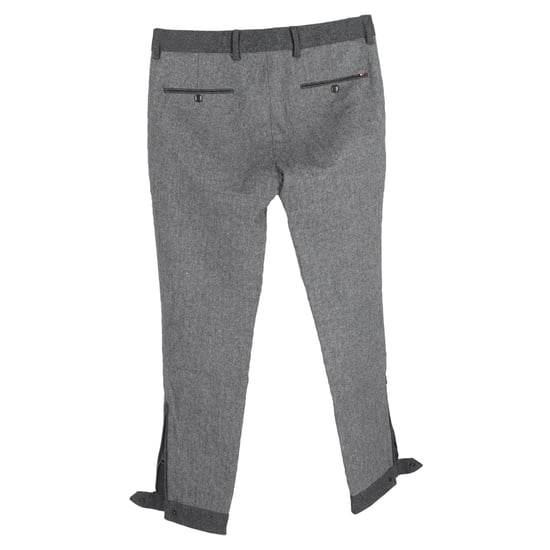 Moncler Hose mit mittelhohem Bund und geradem Bein aus grauer Wolle - Image 2