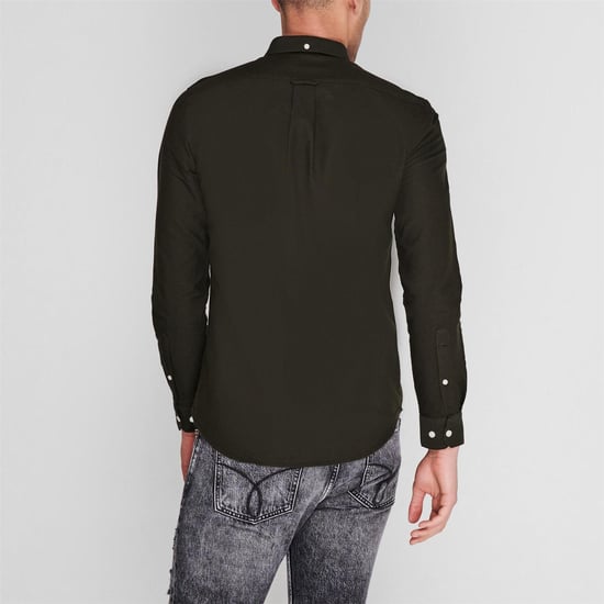 Farah - Button-Down-Hemd für Herren, Oxford-Stil, Langärmlig (Dunkelgrün) - Image 4