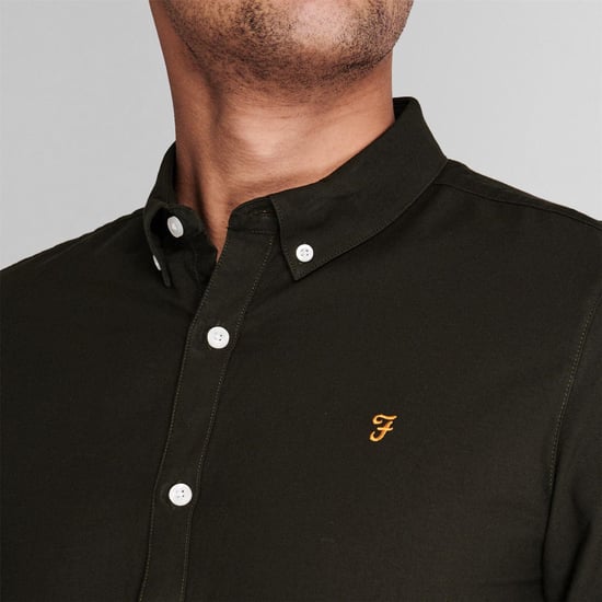Farah - Button-Down-Hemd für Herren, Oxford-Stil, Langärmlig (Dunkelgrün) - Image 5