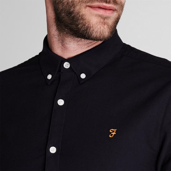 Farah - Button-Down-Hemd für Herren, Oxford-Stil, Langärmlig (Marine) - Image 5