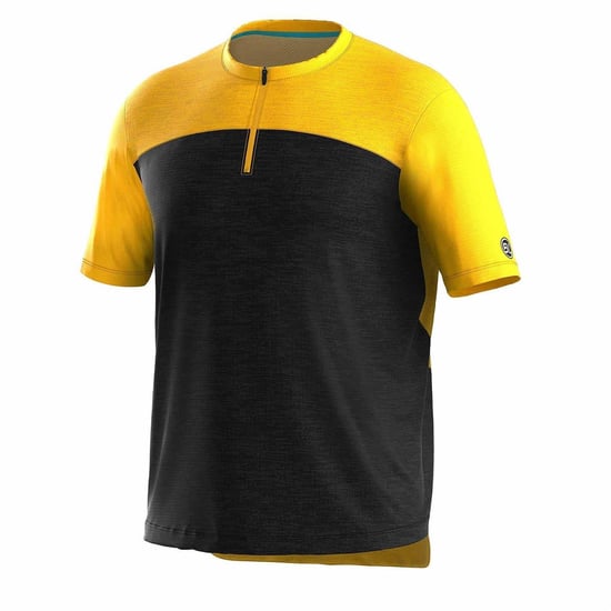 Bicycle Line - "Sentiero" Radfahr-Trikot für Herren, kurzärmlig (Schwarz/Gelb) - Image 1