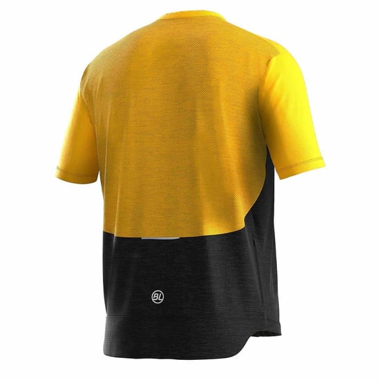 Bicycle Line - "Sentiero" Radfahr-Trikot für Herren, kurzärmlig (Schwarz/Gelb) - Image 2