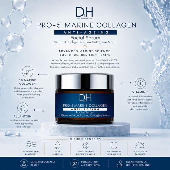 Dr H Pro-5 Marine Collagen Anti-Aging Gesichtsserum 30ml - Image 5