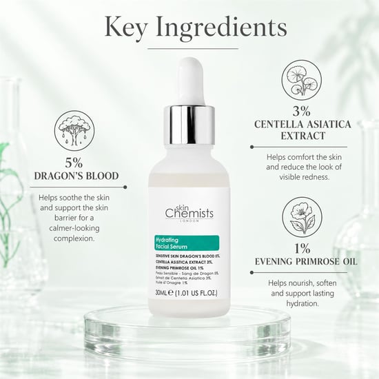 skinChemists Gesichtsserum für empfindliche Haut, 5 % Drachenblut, 3 % Centella Asiatica, 30 ml - Image 3
