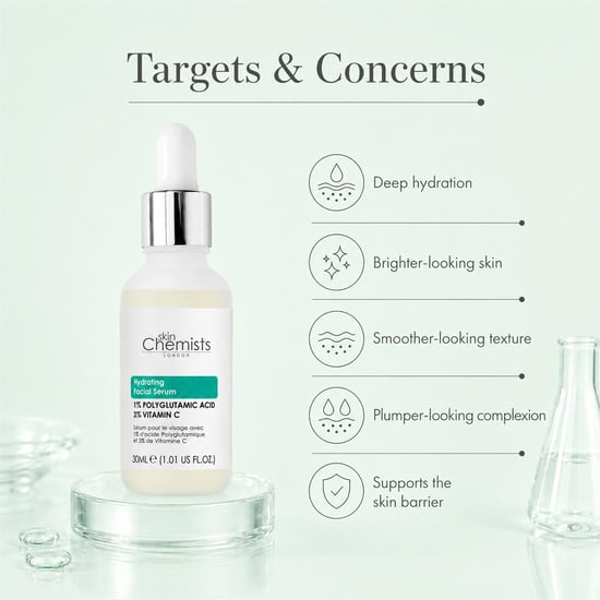 skinChemists Feuchtigkeitsspendendes Gesichtsserum mit 1 % Polyglutaminsäure und 3 % Vitamin C, 30 ml - Image 5