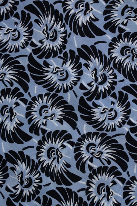 Prada, blaue, lässige Seidenhose mit Blumenmuster - Image 6