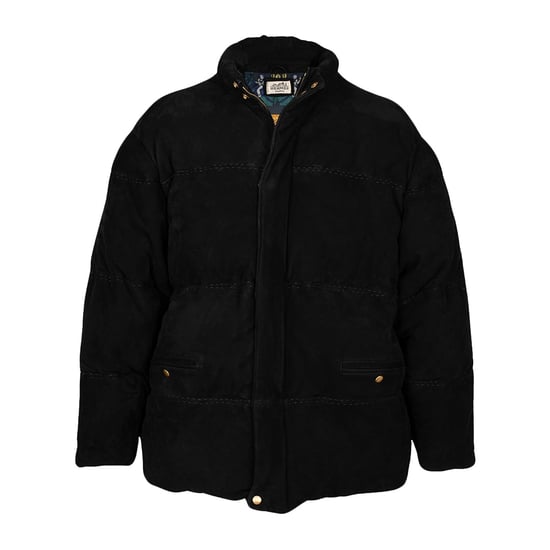 Hermès Wildleder-Steppmantel – 90er Jahre - Image 1