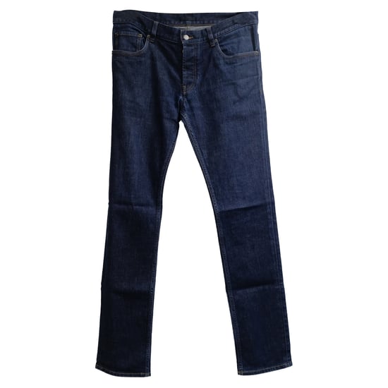 Prada Mid-Waist Slim-Fit Jeans aus blauer Baumwolldenim - Image 1