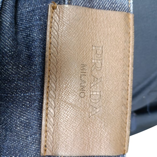 Prada Mid-Waist Slim-Fit Jeans aus blauer Baumwolldenim - Image 3