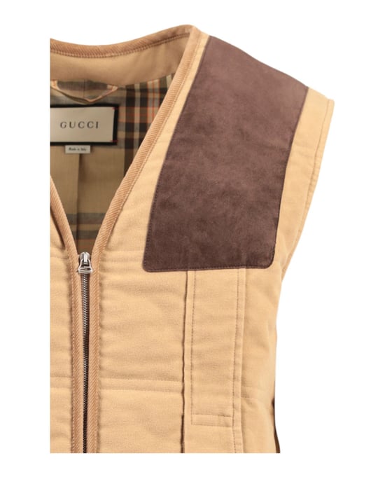 Gucci-Weste aus Moleskin mit Wildlederdetails - Image 3