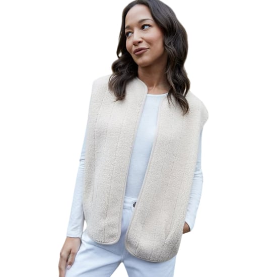 Threadbare - "Niya" Weste für Damen, Leicht, Teddyfleece (Ecru) - Image 2