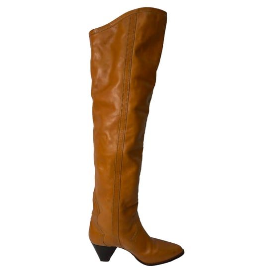 Isabel Marant Remko Überknie-Stiefel aus braunem Leder - Image 1