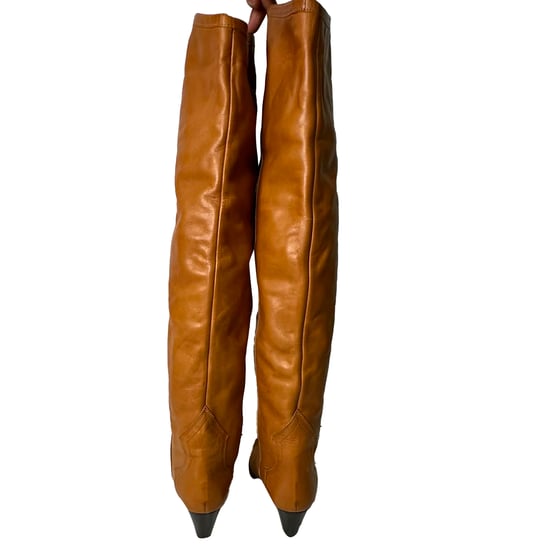 Isabel Marant Remko Überknie-Stiefel aus braunem Leder - Image 3