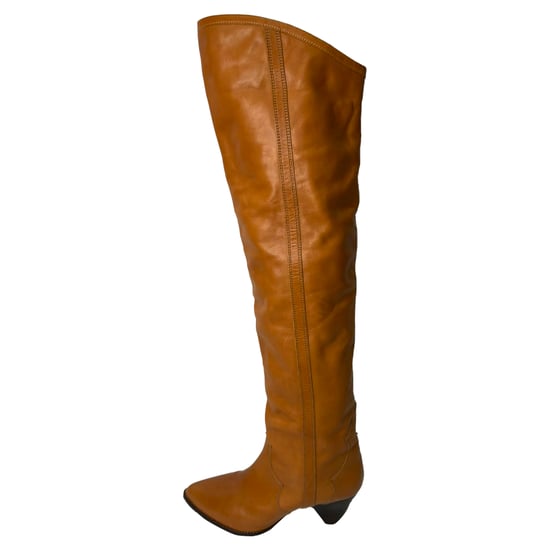 Isabel Marant Remko Überknie-Stiefel aus braunem Leder - Image 4
