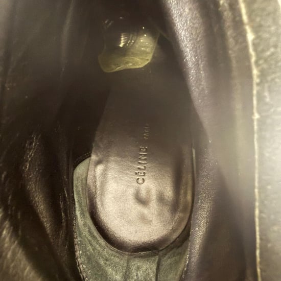 Celine Hohe Reitstiefel aus schwarzem Leder - Image 2