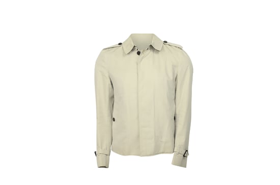 Burberry Gabardine Harrington-Jacke aus beigem Baumwollstoff - Image 1