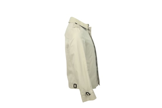 Burberry Gabardine Harrington-Jacke aus beigem Baumwollstoff - Image 4