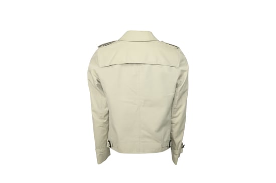 Burberry Gabardine Harrington-Jacke aus beigem Baumwollstoff - Image 5