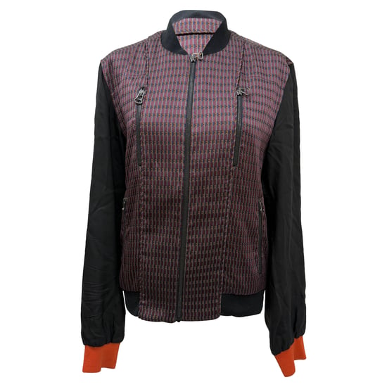 Lanvin Gemusterte Überzieh-Bomberjacke aus Multicolor-Polyester - Image 1