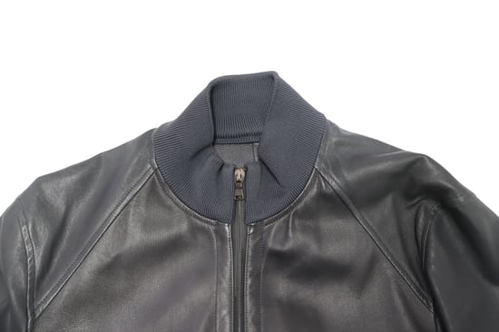 Neil Barrett Reißverschluss Bomberjacke aus schwarzem Leder - Image 3