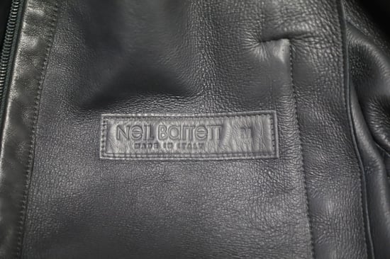 Neil Barrett Reißverschluss Bomberjacke aus schwarzem Leder - Image 4