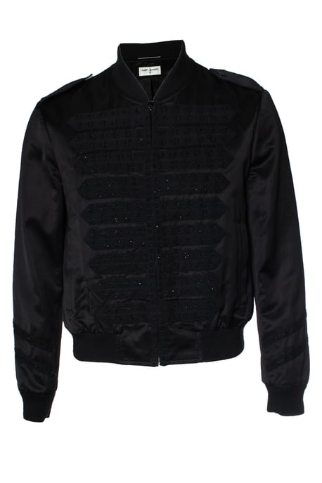 Saint Laurent, Bomberjacke für Militäroffiziere aus Satin - Image 1