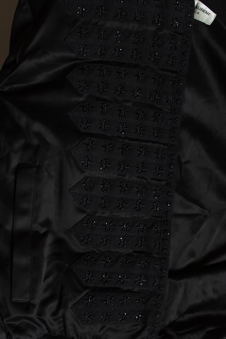 Saint Laurent, Bomberjacke für Militäroffiziere aus Satin - Image 5