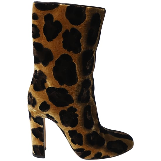 Dolce & Gabbana Stiefel aus mehrfarbigem Samt mit Leopardenmuster - Image 1