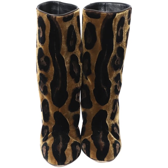 Dolce & Gabbana Stiefel aus mehrfarbigem Samt mit Leopardenmuster - Image 2
