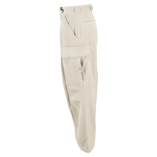 Prada Pinwale-Hose aus Ecru-Waldfrottier - Image 2