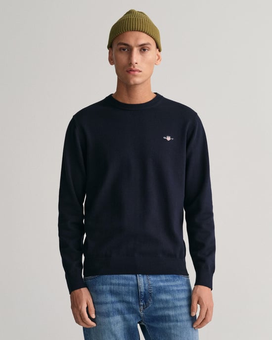 Gant Classic Cotton C-Neck Strickpullover - Image 1