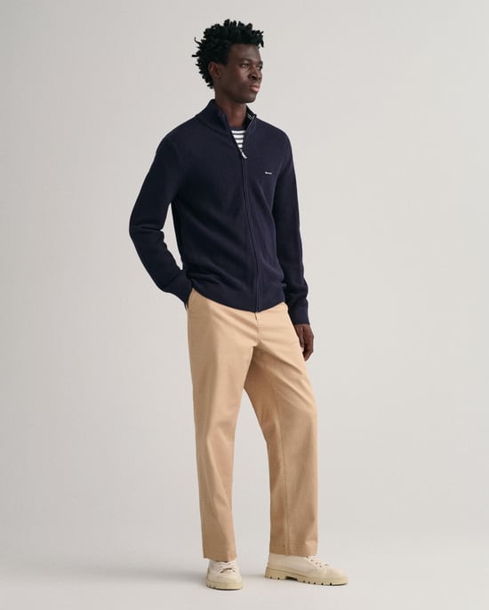 Gant Cotton Pique Half Zip Strickjacke - Image 5