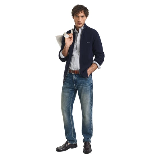 Gant Cotton Pique Half Zip Strickjacke - Image 6