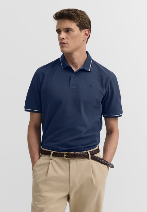 Bugatti Herren Polo-Shirt Baumwoll-Piqué Kurzarm Polokragen - Image 1