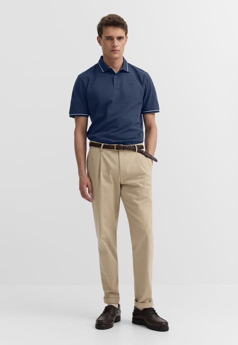Bugatti Herren Polo-Shirt Baumwoll-Piqué Kurzarm Polokragen - Image 4