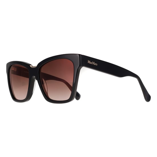 Max Mara MM0089 Spark3 01F Sonnenbrille in glänzendem Schwarz mit braunem Farbverlauf - Image 2