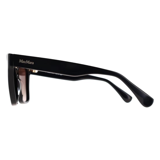 Max Mara MM0089 Spark3 01F Sonnenbrille in glänzendem Schwarz mit braunem Farbverlauf - Image 3