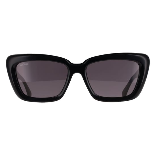 Max Mara MM0171 Elizabeth 01A – Sonnenbrille in glänzendem Schwarz und Rauchgrau - Image 1