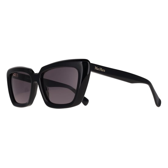 Max Mara MM0171 Elizabeth 01A – Sonnenbrille in glänzendem Schwarz und Rauchgrau - Image 2