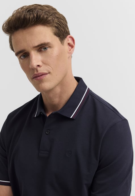 Bugatti Herren Polo-Shirt Baumwoll-Piqué Kurzarm Polokragen - Image 5