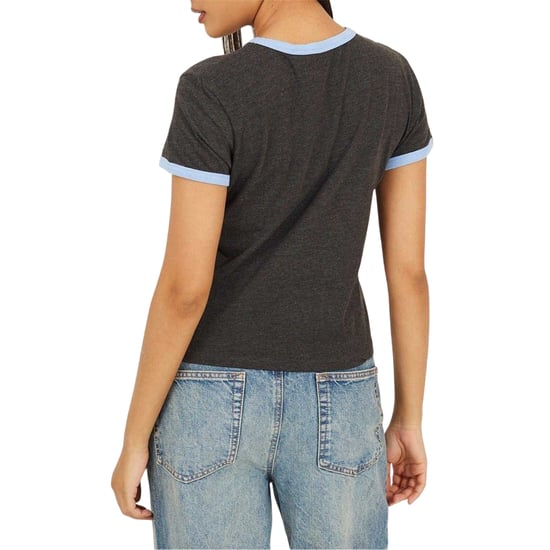 Brave Soul - T-Shirt für Herren/Damen Unisex, Ringer-Stil, Regulär (Holzkohle/Kornblumenblau) - Image 3