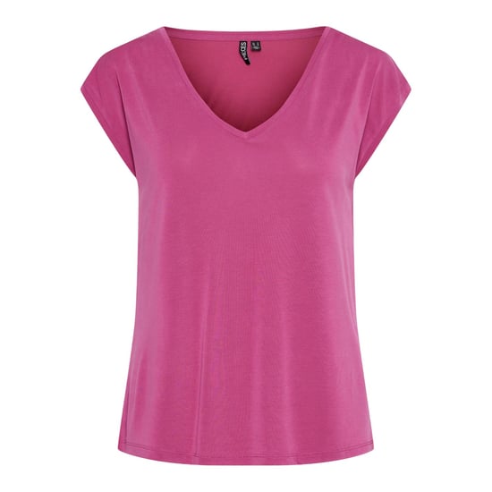 Pieces - "Pckamala" T-Shirt für Damen, V-Ausschnitt, Jerseyware (Festival Fuchsie) - Image 2