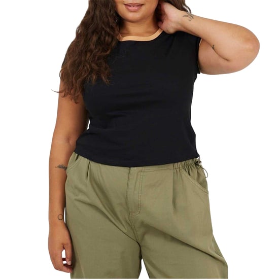 Brave Soul - T-Shirt für Damen, Rundhalsausschnitt, Plus (Schwarz/Camel) - Image 2